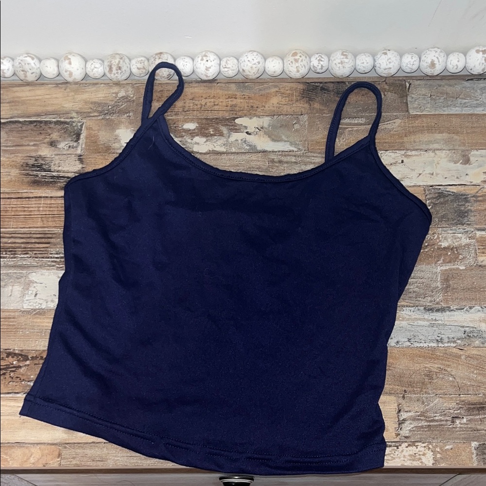 SHEIN Dark Blue Crop Top